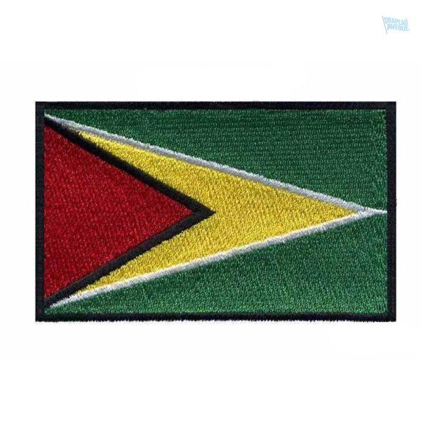 Patch drapeau du Guyana avec des couleurs vives