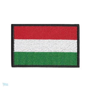 Patch drapeau Hongrie en tissu avec couleurs nationales