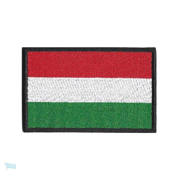 Patch drapeau Hongrie en tissu avec couleurs nationales
