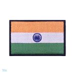 Patch drapeau Inde en tissu, symbole national coloré