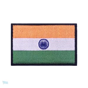 Patch drapeau Inde en tissu, symbole national coloré