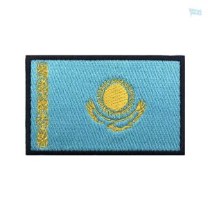 Patch drapeau Kazakhstan en tissu de qualité