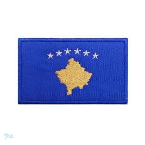 Patch drapeau Kosovo, symbole national en tissu