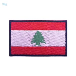 Patch drapeau Liban en tissu, symbole national du Liban