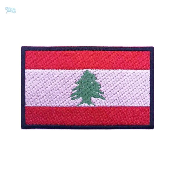 Patch drapeau Liban en tissu, symbole national du Liban