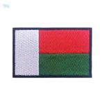 Patch drapeau Madagascar en tissu pour décoration ou broderie
