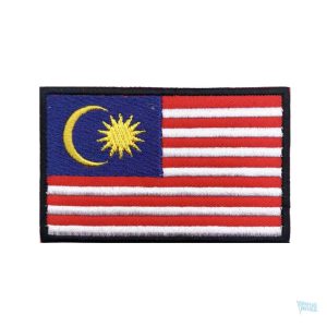 Patch drapeau Malaisie, emblème national brodé