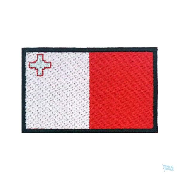 Patch drapeau de Malte, emblème national en tissu