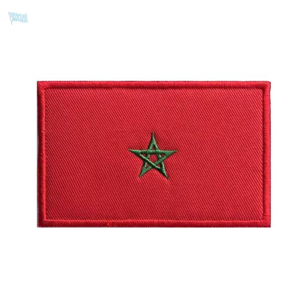 Patch drapeau Maroc, symbole national en tissu