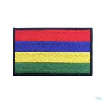 Patch drapeau Maurice, emblème coloré de l'île Maurice