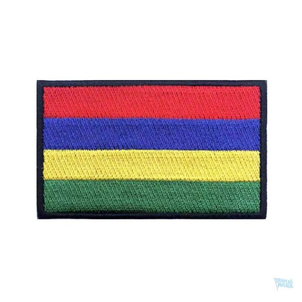 Patch drapeau Maurice, emblème coloré de l'île Maurice
