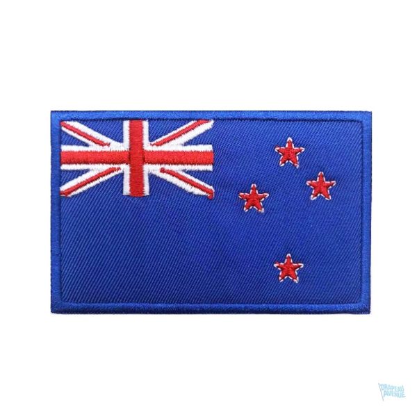 Patch drapeau Nouvelle-Zélande en tissu brodé