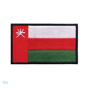 Patch drapeau Oman en tissu, symbole national distinctif