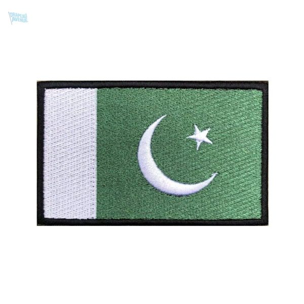 Patch drapeau du Pakistan, symbole national brodé