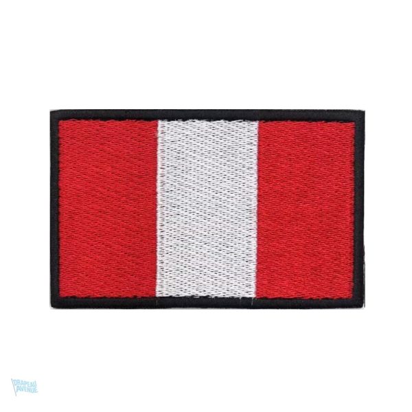 Patch drapeau du Pérou en tissu brodé