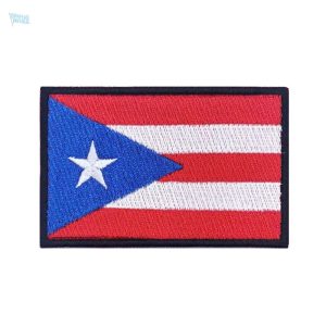 Patch drapeau Porto Rico, accessoire de style patriotique