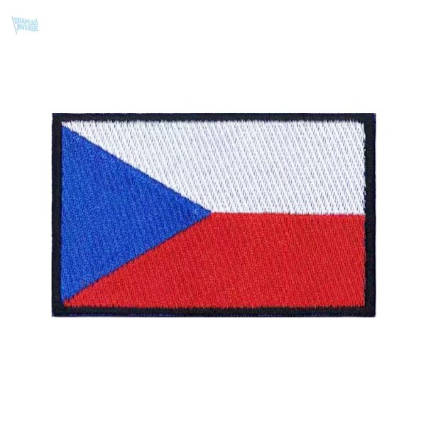 Patch drapeau République Tchèque en tissu pour décoration