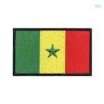Patch drapeau du Sénégal, emblème coloré et symbolique