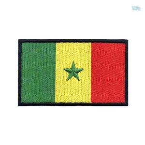 Patch drapeau du Sénégal, emblème coloré et symbolique