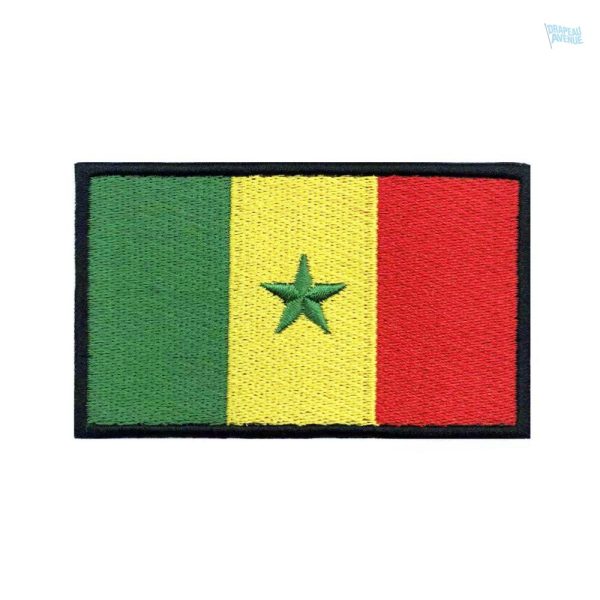 Patch drapeau du Sénégal, emblème coloré et symbolique