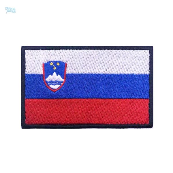 Patch drapeau Slovénie en tissu, accessoire de décoration