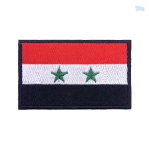 Patch drapeau Syrie en tissu, symbole national
