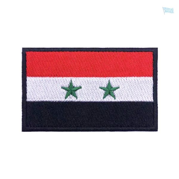 Patch drapeau Syrie en tissu, symbole national