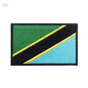 Patch drapeau Tanzanie en tissu coloré