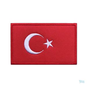 Patch drapeau Turquie, emblème national en tissu