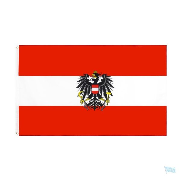 Petit drapeau Autriche avec aigle emblématique