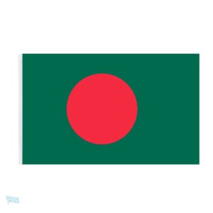 Petit drapeau du Bangladesh en tissu léger et coloré