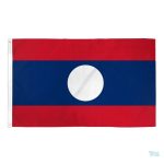 Petit drapeau du Laos en tissu coloré