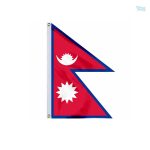 Petit drapeau du Népal en tissu léger et coloré