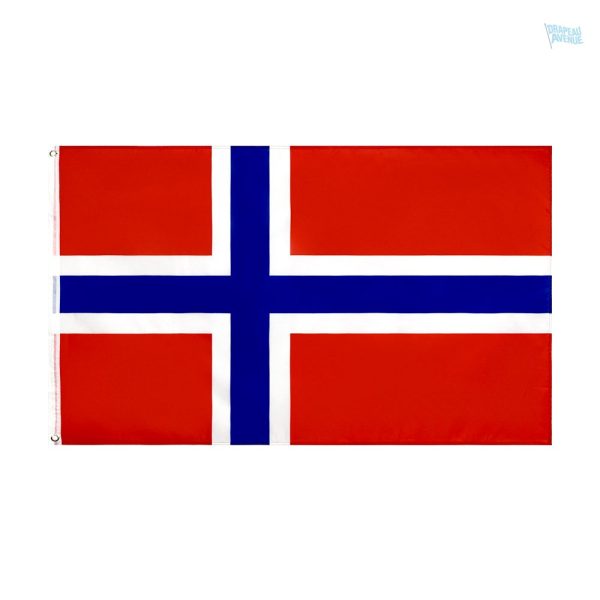 Petit drapeau Norvège en tissu avec des couleurs vives