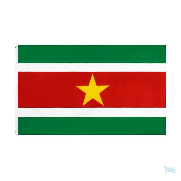 Petit drapeau du Suriname en tissu coloré