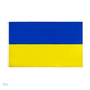 Petit drapeau représentant l'Ukraine en tissu