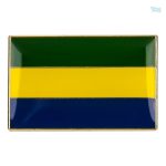 Petite broche représentant le drapeau du Gabon