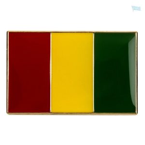 Petite broche aux couleurs du drapeau de la Guinée