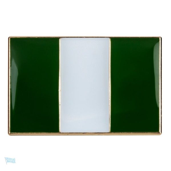 Petite broche drapeau Nigeria en émail coloré