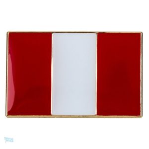 Petite broche représentant le drapeau du Pérou
