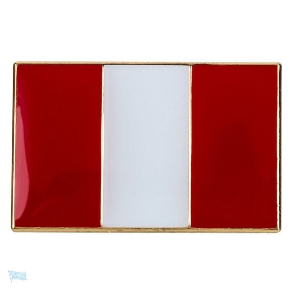 Petite broche représentant le drapeau du Pérou
