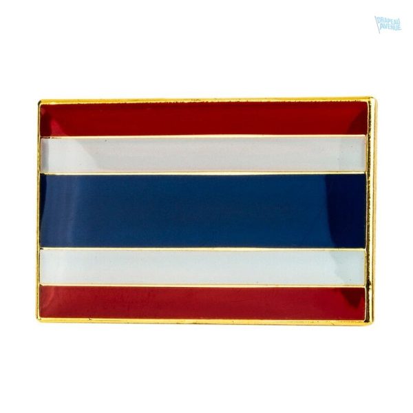 Petite broche drapeau Thaïlande en métal coloré