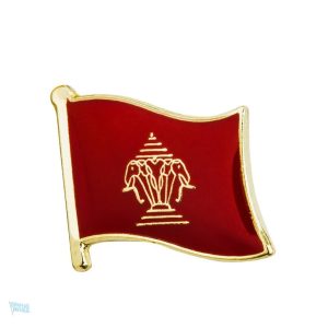 Pin's ancien drapeau du Laos, symbole culturel vintage
