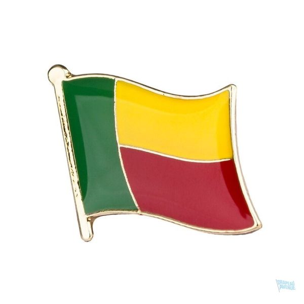 Pin's drapeau du Bénin en métal coloré