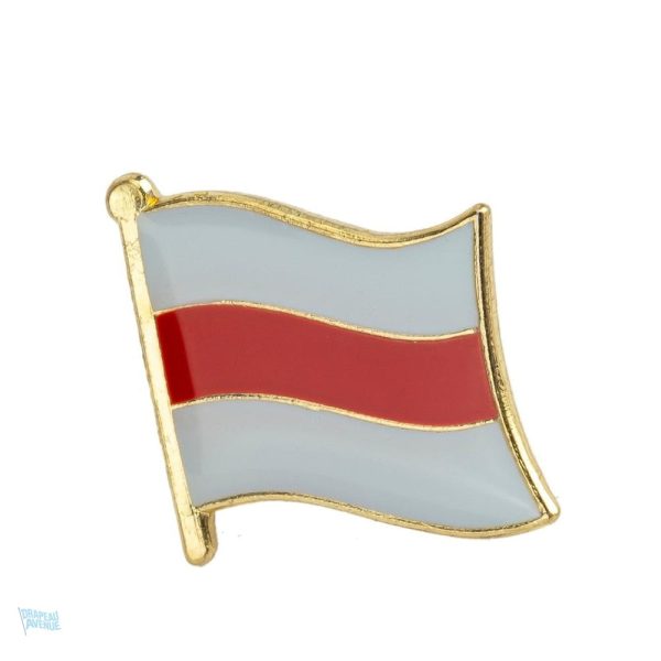 Pin's drapeau de Biélorussie rouge et blanc