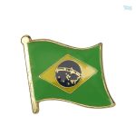 Pin's drapeau Brésil en métal émaillé coloré