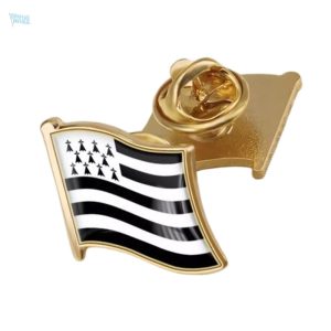 Pin's drapeau de Bretagne en émail coloré