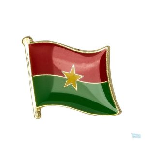 Pin's drapeau Burkina Faso en émail coloré