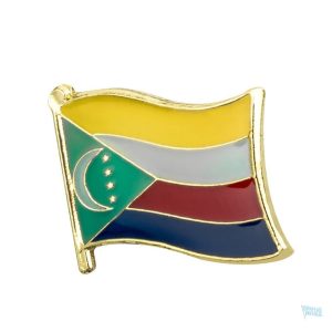 Pin's drapeau Comores en métal émaillé coloré