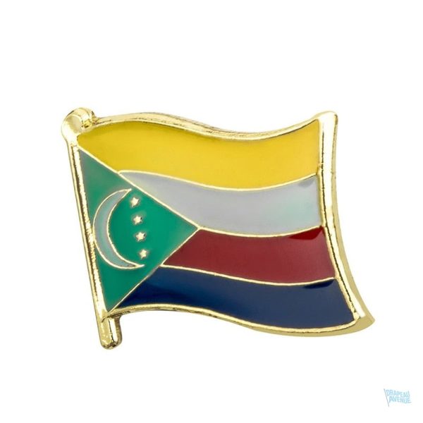 Pin's drapeau Comores en métal émaillé coloré